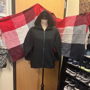 Like brand new Banana Republic all black full zip scuba hoodie/jacket. Size Med.